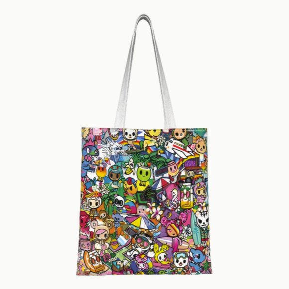 Tokidoki Colorful Canvas Shopping Tote NWT - Picture 2 of 4